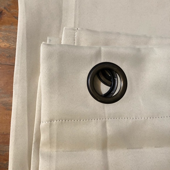 Turquoize 52”x108” beige curtains. Two panels - Picture 4 of 5